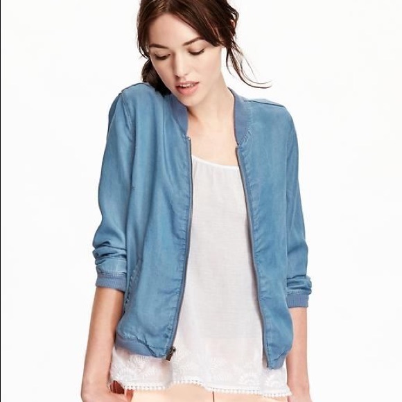 Old Navy Jackets & Blazers - Old Navy chambray bomber jacket